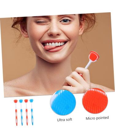 Healeved 4-Piece Nano Tongue Cleaning & Silicone Toothbrush Set - Adult Oral Care with Metal Spatula & Plastic Cleaner for Fresh Breath - Buy Online on GoSupps.com