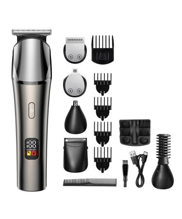 Hair Clippers 11 in 1 Waterproof Hair Trimmer Set Multi-Purpose Grooming Kit with Precision Blades