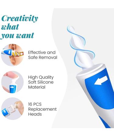 Q Grips Ear Wax Remover Kit - Soft Spiral Design with 16 Replacement Heads & 4 Dual-Head Ear Pickers - Gentle Ear Cleaning Tool for Adults and Kids - Buy Online on GoSupps.com