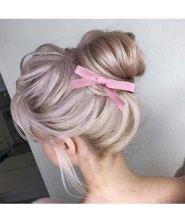 Yheakne Vintage Bow Hair Clip Pink Bowknot Hair Barrette Winter Hair Holder Clip French Bow Barrette Headwear Bowknot Hair Accessories for Women and Girls (Pink) - Buy Online on GoSupps.com