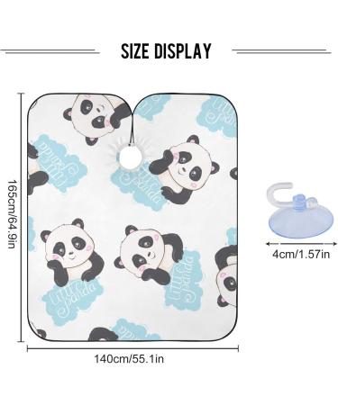 Buy Waterproof Barber Cape - Cute Cartoon Panda & Cheetah Hair Cutting Bib for Men & Women | International Shipping - Buy Online on GoSupps.com