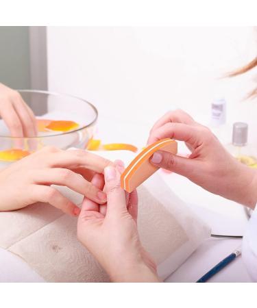 Lermende Mini Nail Files and Buffers 100/180 Grit - 20 PCS Half Moon Nail Buffer Block for Acrylic Nails (Orange) - Buy Online on GoSupps.com