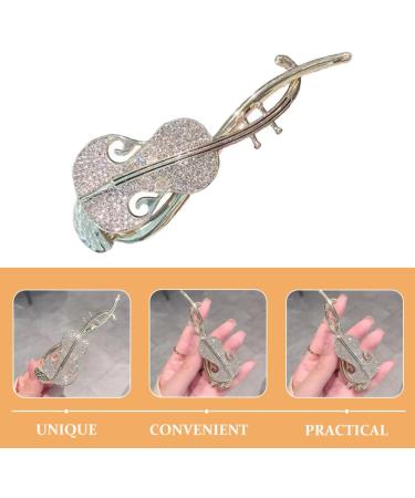 Beaupretty Rhinestones Hair Clip Chinese Pipa Shaped Hairpin Barrette Hair Clamp Bling Hair Headdress Sweater Shawl Clips for Women Girls Hanfu Hair Accessories - Buy Online on GoSupps.com