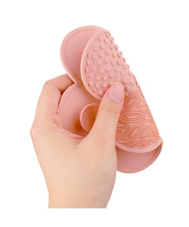 1Pc Pink Silicone Makeup Brush Cleaner with Suction Cups - Efficient Makeup Brush Cleaning Tool for Beauty & Personal Care - Buy Online on GoSupps.com