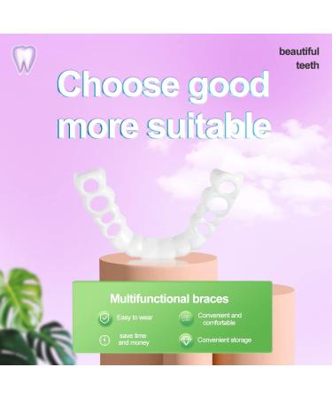 Fake Teeth 6 PCS Natural Shade Cosmetic Denture Veneers for Upper & Lower Jaw - White Christmas Denture Decorations - Buy Online on GoSupps.com