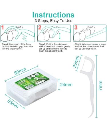 Leioua Dental Floss Picks 300 Counts - Unflavored Disposable Threaders for Adults & Kids - 6 Handy Travel Cases Included - Buy Online on GoSupps.com