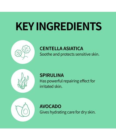 Cica Green Cleanser 4.23 fl.oz | Vegan Facial Wash with Cica Spirulina & Avocado | Gentle Korean Skincare for All Skin Types | International Shipping Available - Buy Online on GoSupps.com