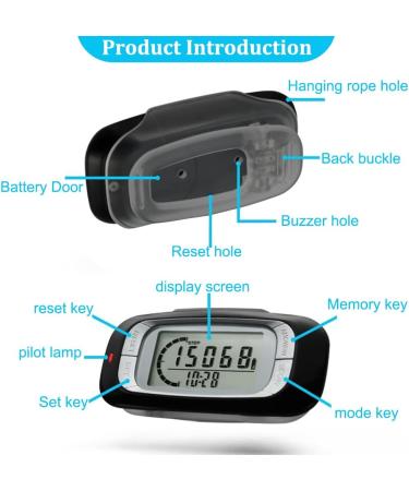 Fivtsme 3D Pedometer Clip - Step Counter for Walking | Simple Large Display Fitness Tracker for Men & Women | No App or Phone Required - Buy Online on GoSupps.com