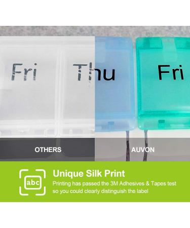 AUVON Weekly Pill Organizer | Arthritis-Friendly, BPA-Free 7-Day Travel Case for Vitamins & Supplements - Buy Online on GoSupps.com