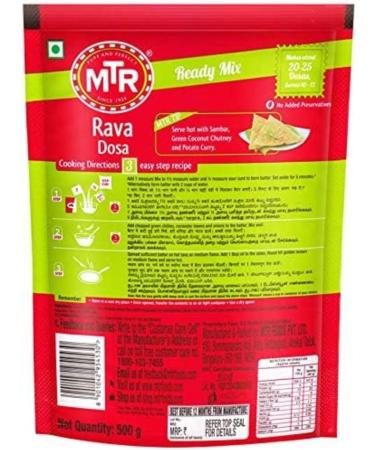 MTR Rava Dosai Mix 500 g - Buy Online on GoSupps.com
