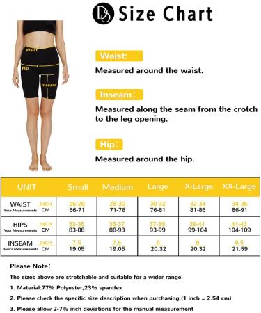 Desol Women's High Waist Cycling Pants with Pockets - Belly Control Sports Shorts for Yoga & Running - Dark Night 20.3cm - Buy Online on GoSupps.com