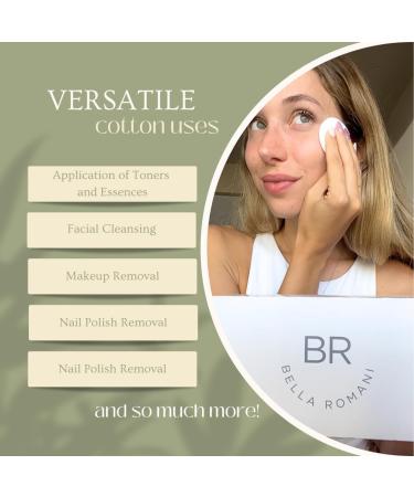 Organic Cotton Rounds Makeup Remover Pads - 200 Pack | Eco-Friendly Lint-Free Compostable & Ultra Soft for Nail Polish Removal - Triple Layer Quality - Buy Online on GoSupps.com