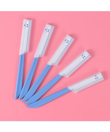 Tinksky 5pcs Eyebrow Shaper Razor Trimmer Shaver Hair Remover Set in Blue - Precision Grooming Tools - Buy Online on GoSupps.com