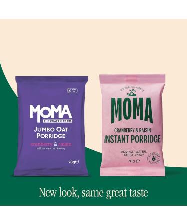 MOMA Foods Porridge Cranberry & Grape Sachets 5 x 75g - Buy Online on GoSupps.com