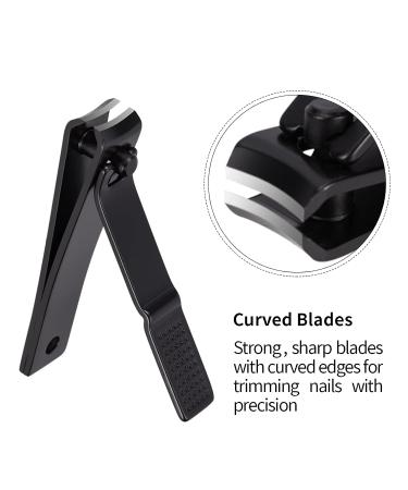 FIXBODY Black Stainless Steel Nail Clipper Set with Nail File - Sharp Fingernail & Toenail Clippers in Leather Case - Perfect Gift for Men and Women (Set of 3) - Buy Online on GoSupps.com