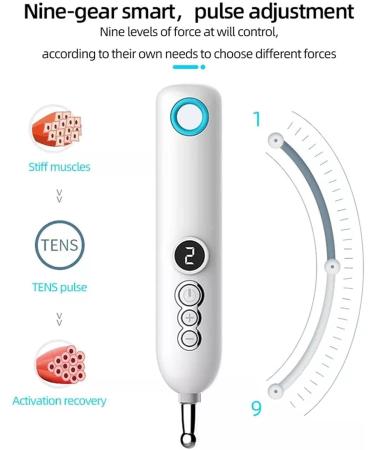 5 in 1 Electronic Meridian Energy Acupuncture Pen Pain Relief Tool Pulse Massage Constant Temperature Heating Suitable for Different Body Positions - Buy Online on GoSupps.com