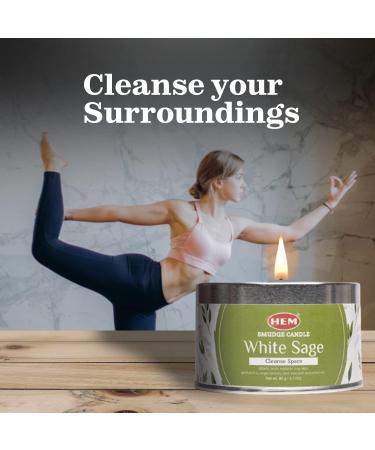White Sage Candles for Cleansing - Natural Soy 9.5 Oz with Crystals | Long Lasting 50 hrs | Perfect Spiritual Gift for Smudging - Buy Online on GoSupps.com