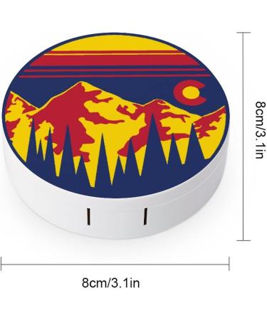 Colorado Sunset Round Case For Contact Lens Kit Storage Box with Mirror Printed - Buy Online on GoSupps.com