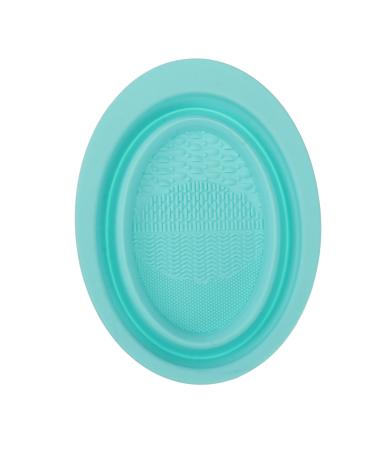 FRCOLOR 1pc Cleaning Pad Makeup Brush Cleaners Make up Brush Cleaner Mini Makeup Brush Cleaning Mat Makeup Brush Washing Bowl Makeup Foundation Brush Makeup Tray Cosmetic Brush Cleaner 14.5x11cm Green
