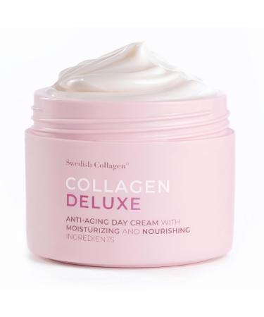 Swedish Collagen - Retinol Day Cream I Hydrated & Smooth Skin Treatment I Vitamin E Organic Aloe Vera Shea butter Jojoba Oil I Made in Sweden - 50ml