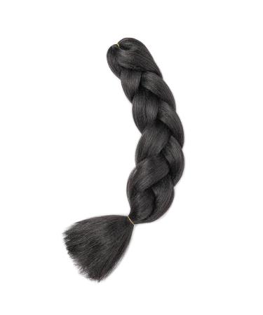 Gairyan Jumbo Braids Extensions - 60cm Ombre Synthetic Braid Art Hair (1 Piece 100g) - Natural Black Afro Hair for Box Crochet Braids - Buy Online on GoSupps.com