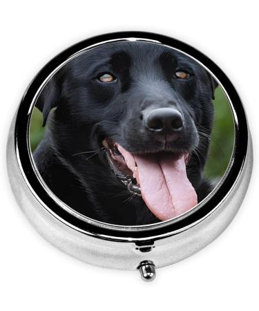 Rottweiler Wallpaper Round Pill Box | 3 Compartment Portable Travel Medicine Organizer - Buy Online on GoSupps.com