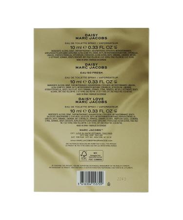 Marc Jacobs Daisy Womens Perfume Set Travel Sprays. 0.33 Fl Oz 0.33 Fl Oz (Pack of 3) - Buy Online on GoSupps.com