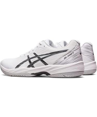 ASICS Men's Gel-Game 9 Tennis Shoes 12.5 - White/Black | Men's Court Shoes - Buy Online on GoSupps.com