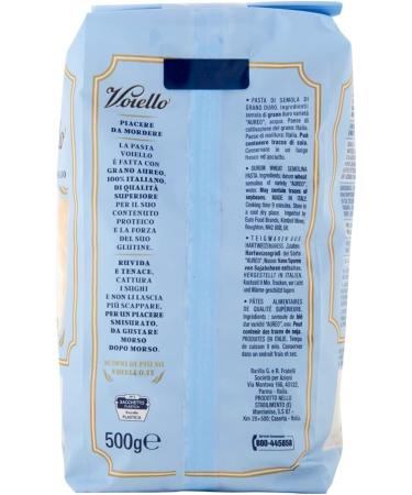  Barilla Pack of 20 Voiello Lo Zito Arrotolato pasta no. 194 100% Italian wheat 500g durum wheat stoneware pasta bronze design - Buy Online on GoSupps.com