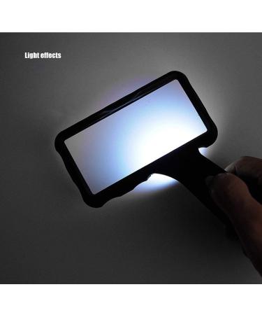 Loupe Magnifier for Hobbies Rectangular 10X Handheld Magnifier with 2 Bright LED Lights for Reading Newspaper Book Map Better Life - Buy Online on GoSupps.com
