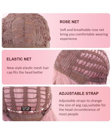 Oefei 24-Inch Long Wavy Pink Wig for Women - Natural Synthetic Heat-Resistant Hair for Daily Party & Cosplay Use - Buy Online on GoSupps.com