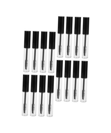 OHPHCALL 16pcs Mascara Tube Clear Mascara Empty Mascara Lip Gloss Tubes Empty Tube Growth Fluid Major Plastic 1 g (Pack of 1) Black