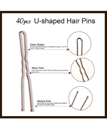 80pcs Brown Invisible Hair Bun Net Set - Teenitor Elastic Edge Mesh Hair Nets with U Shape Bun Pins and Hair Bands for Girls and Women - Buy Online on GoSupps.com