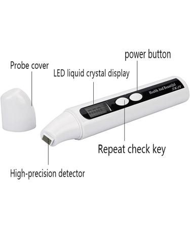 Balawin 2X Portable Digital Monitor Detector Skin Sensor Face Skin Moisture Tester Meter Water Oil Analyzer - Buy Online on GoSupps.com
