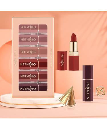 OKENTEN 6 Colors Matte Lipstick Set - Waterproof & Long-Lasting Nude Lipsticks - Moisturizing Makeup Gift Set - Labiales Matte Larga Duracion 26 02 - Buy Online on GoSupps.com