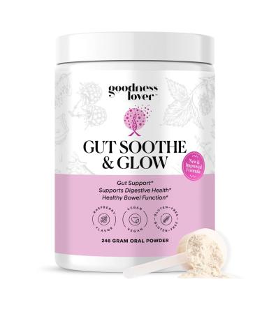 Goodness Lover Gut Soothe & Glow Gut Digestive Support Supplement with L-Glutamine Powder and MSM Support Bloat Relief with Aloe Vera Slippery Elm Lemon Balm 30 Servings