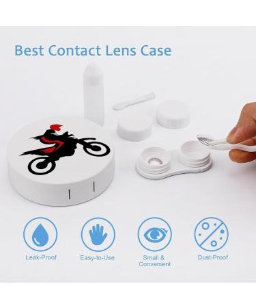 Portable Motocross Rider Contact Lens Travel Kit | Cute Contact Box with Mirror for Daily Outdoor Use - Buy Online on GoSupps.com