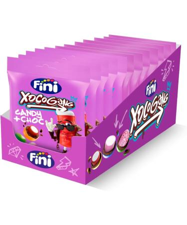 FINI Xocogang Candy & Choc | Milk Chocolate Coated Candy Pieces | 80g x 12 Bag Pack - Buy Online on GoSupps.com