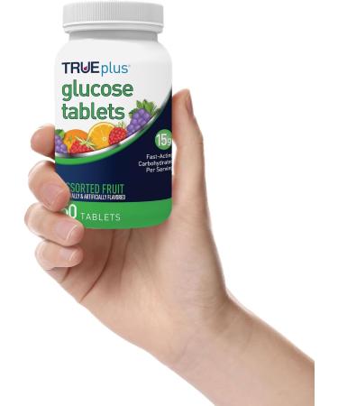 TRUEplus Glucose Tablets - Assorted Flavors (Grape Raspberry Orange) - 50ct Bottle for Quick Energy Boost - Ideal for Diabetics - Fast International Shipping - Buy Online on GoSupps.com