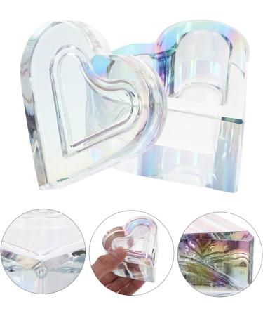 POPETPOP Monomer Dish Holder Acrylic Powder Dish Acrylic Nail Dappen Dish Heart Glass Nail Cups Heart Dappen Dish Crystal Dappen Dish Bowl Liquid Crystal Glass Nail Polish - Buy Online on GoSupps.com