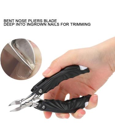 Cuticle Nipper Folding Cuticle Trimmer for Fingernails Toenails Dead Cuticle (Black) - Buy Online on GoSupps.com
