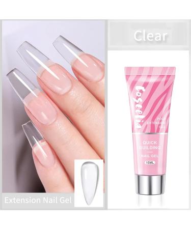 Nail Extension Gel Nail Builder - 15ml Poly False Nail Gels Nail Extension - False Nail Extension Builder - Nail Polish Long Lasting Wear Nail Art Design - Buy Online on GoSupps.com