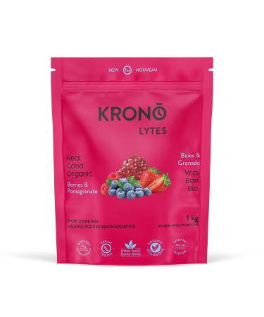 Krono Nutrition Sport Hydration drink mix Energy & Electrolytes powder for Sports Performance - Vegan Gluten Free Organic 40 servings (40 servings (1kg) Berries & Pomegranate) Berries & Pomegranate 1.00 kg (Pack of 1)