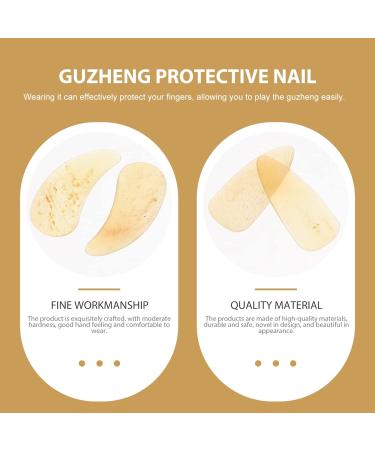 HAKIDZEL 8pcs Guzheng nails guzheng ox horn pick mandolin picks acoustic guitar picks gadgets for kids ukulele pick electric guitar picks Guzheng Practice Tools small instrument horns child 2.5X1.2X0.1CM Light Yellow 03 - Buy Online on GoSupps.com