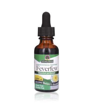 Nature's Answer Feverfew Supplement Alcohol Free 1 Fluid Ounce | Migraine & Headache Relief | Inflammation Reducer | Minor Pain Minimizer - Buy Online on GoSupps.com