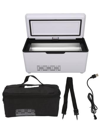 Electric Mini Cooler Box Portable Insulin Cooler Case USB LED Display with Fast Cooling and Arc Angle Design Display Car Medicine Fridge Button Type