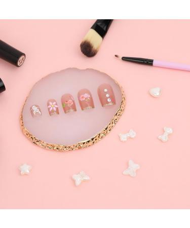 Trinkrittey Manicure Palette Resin Nail Art Palette Nail Art Palette Nail Polish Palette Makeup Pallets Nail Painting Display Compartment Cosmetics Mixing Palette Tools - Buy Online on GoSupps.com