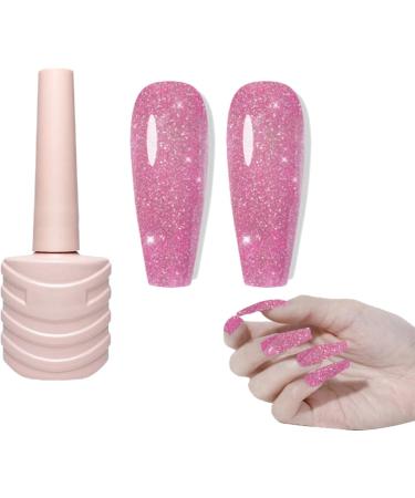 Sparkly Shiny Gel Nail Polish | Reflective Gel Polish Charming Soak Off UV Gel Nail Polish for Design Colorful Broken Drill Glue 04 - Buy Online on GoSupps.com