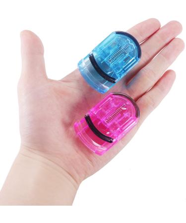 Vtrem Travel Eyelash Curler Set - 2PCS with 12 Soft Silicone Pads | Perfect Eye Makeup Tool for On-The-Go | Purple & Blue - Buy Online on GoSupps.com