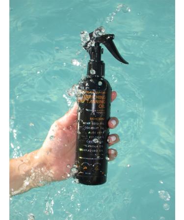 ENRICHING DEEP TANNING OIL - Organic Tanning Massage & Moisturizer Spray with Coconut Hemp Seed Aloe Vera & Vitamin E - 8.4 OZ - Buy Online on GoSupps.com